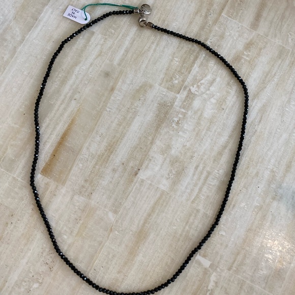 Ziegfeld Black Spinel 20” Necklace - Picture 2 of 13